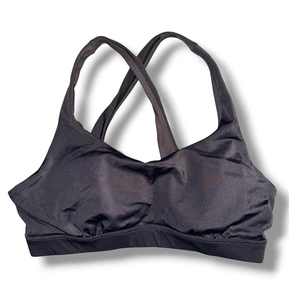 Athleta Scoop Bikini Women 34B/C Black Crisscross‎ Back Activewear 293830-00